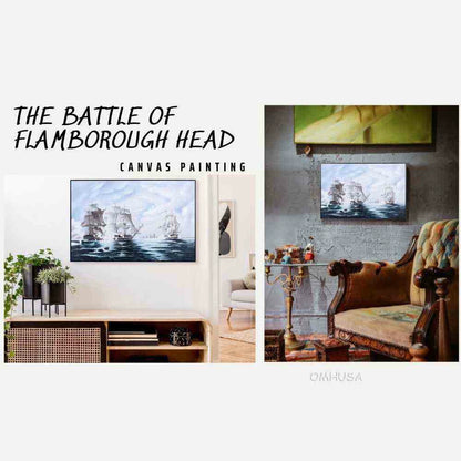 The Battle of Flamborough Head - Canvas Painting