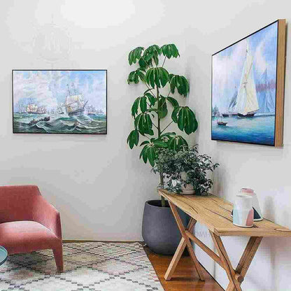 The Channel fleet in heavy weather - Canvas Painting