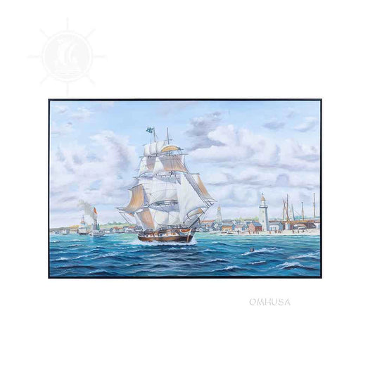 Whaler 'Lexington' Leaving Nantucket - Canvas Painting