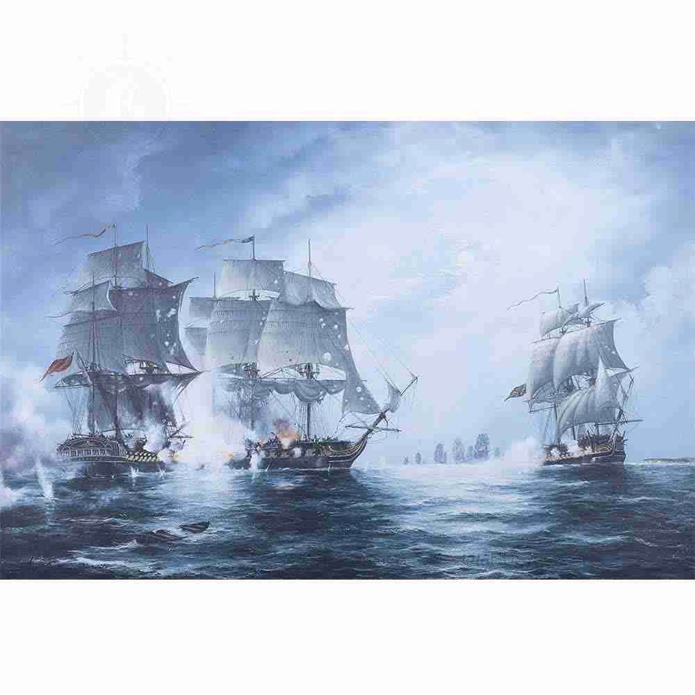 The Battle of Flamborough Head - Canvas Print