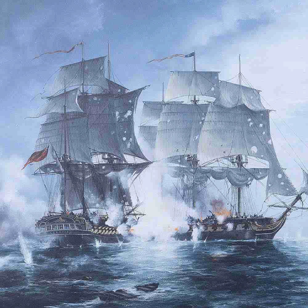 The Battle of Flamborough Head - Canvas Print