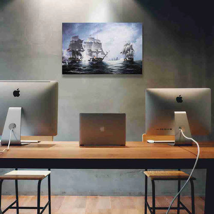 The Battle of Flamborough Head - Canvas Print