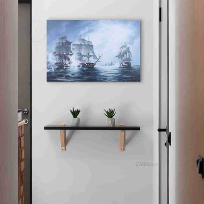 The Battle of Flamborough Head - Canvas Print