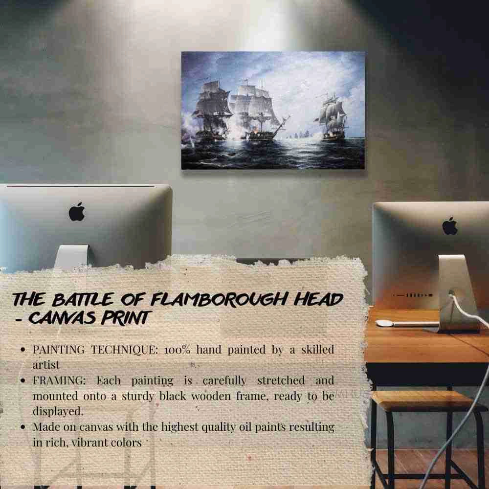 The Battle of Flamborough Head - Canvas Print
