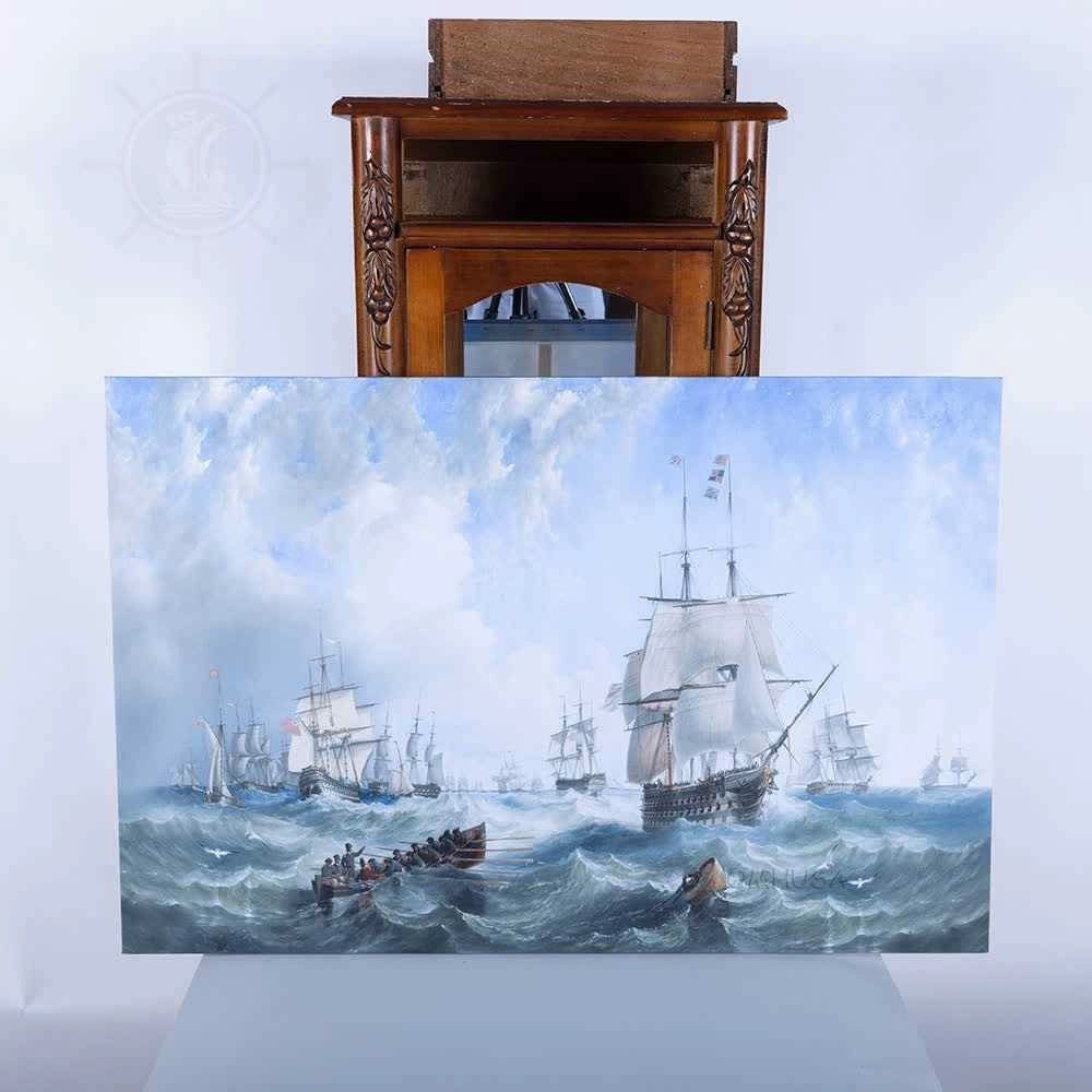 The Channel fleet in heavy weather - Canvas Print