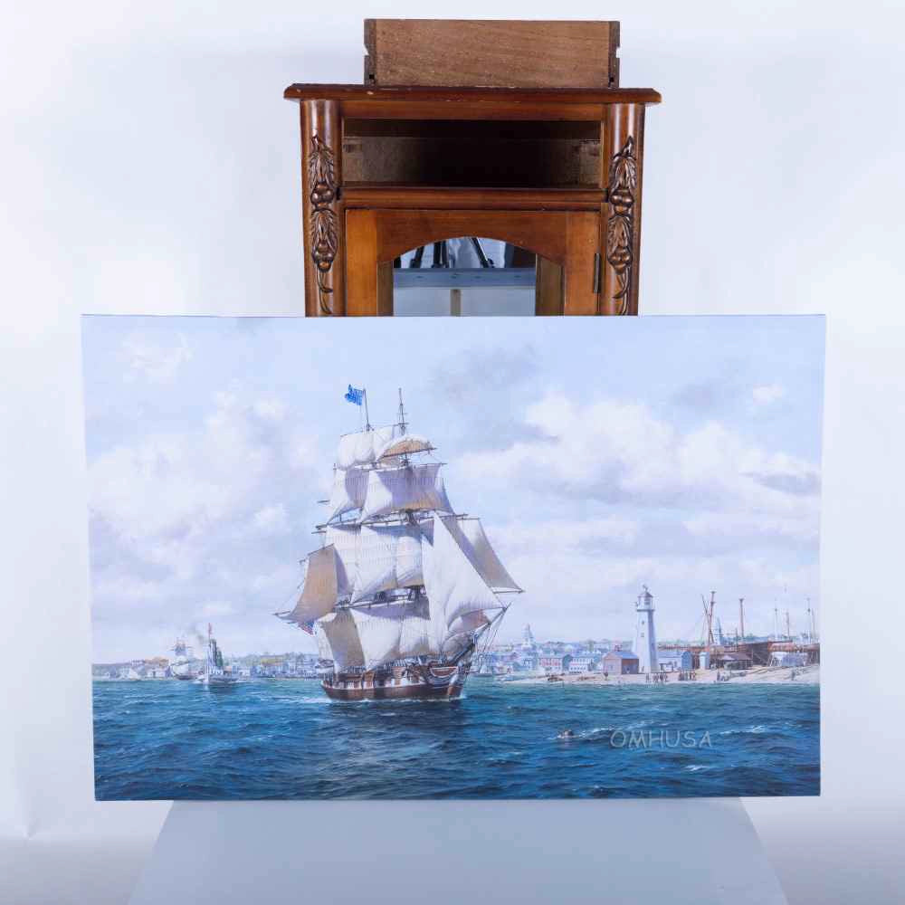Whaler 'Lexington' Leaving Nantucket - Canvas Print