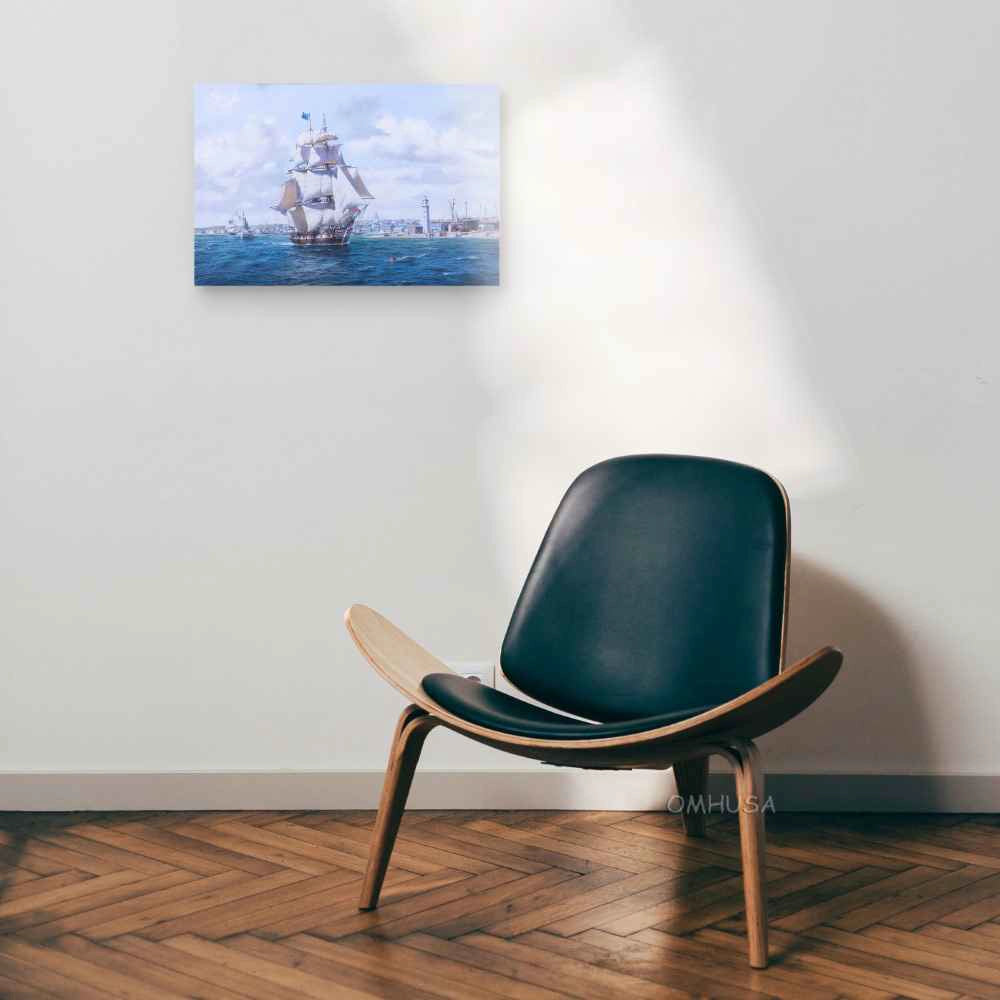 Whaler 'Lexington' Leaving Nantucket - Canvas Print