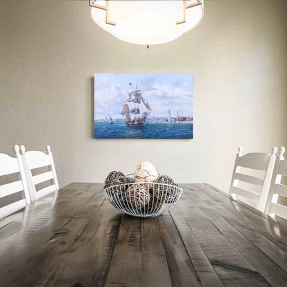 Whaler 'Lexington' Leaving Nantucket - Canvas Print