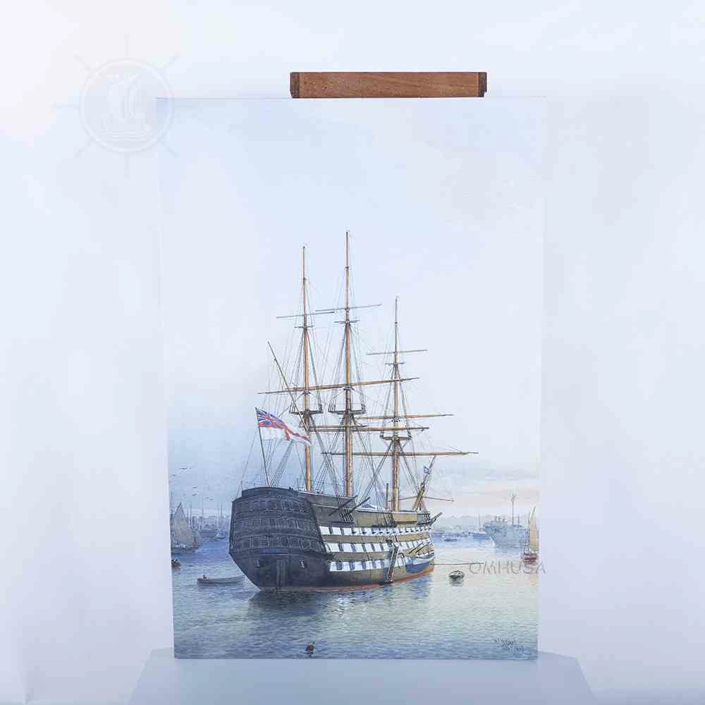 H.M.S. Victory in Portsmouth Harbour - Canvas Print