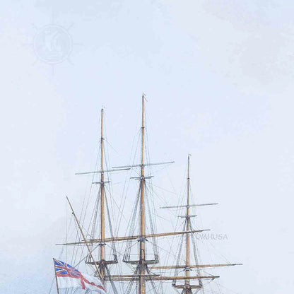 H.M.S. Victory in Portsmouth Harbour - Canvas Print