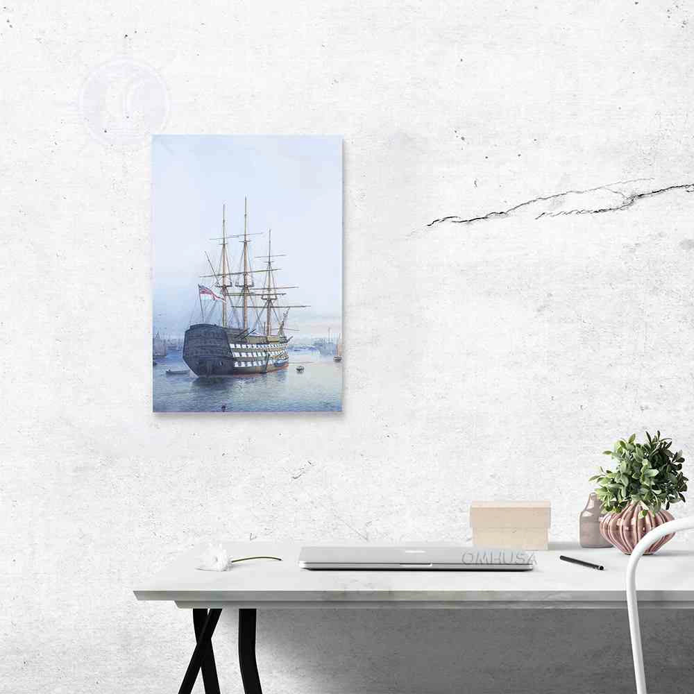 H.M.S. Victory in Portsmouth Harbour - Canvas Print