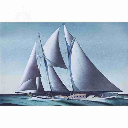 Pair of Yacht Paintings - Canvas Print