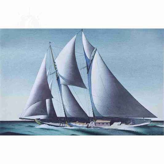 Pair of Yacht Paintings - Canvas Print