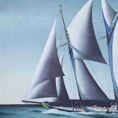 Pair of Yacht Paintings - Canvas Print