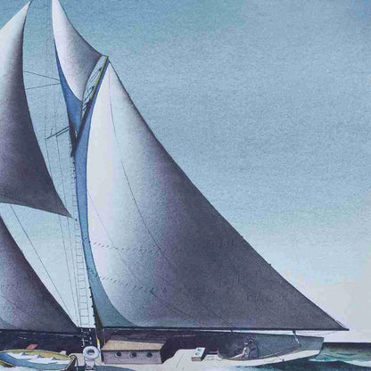 Pair of Yacht Paintings - Canvas Print