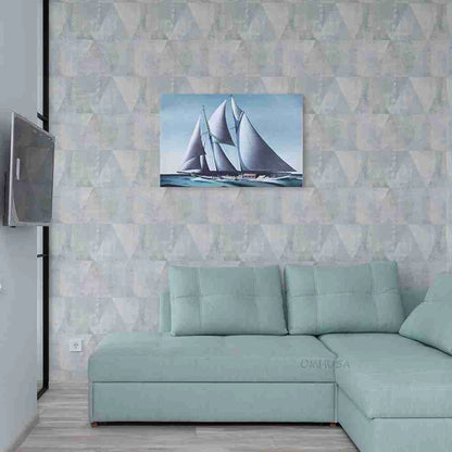 Pair of Yacht Paintings - Canvas Print