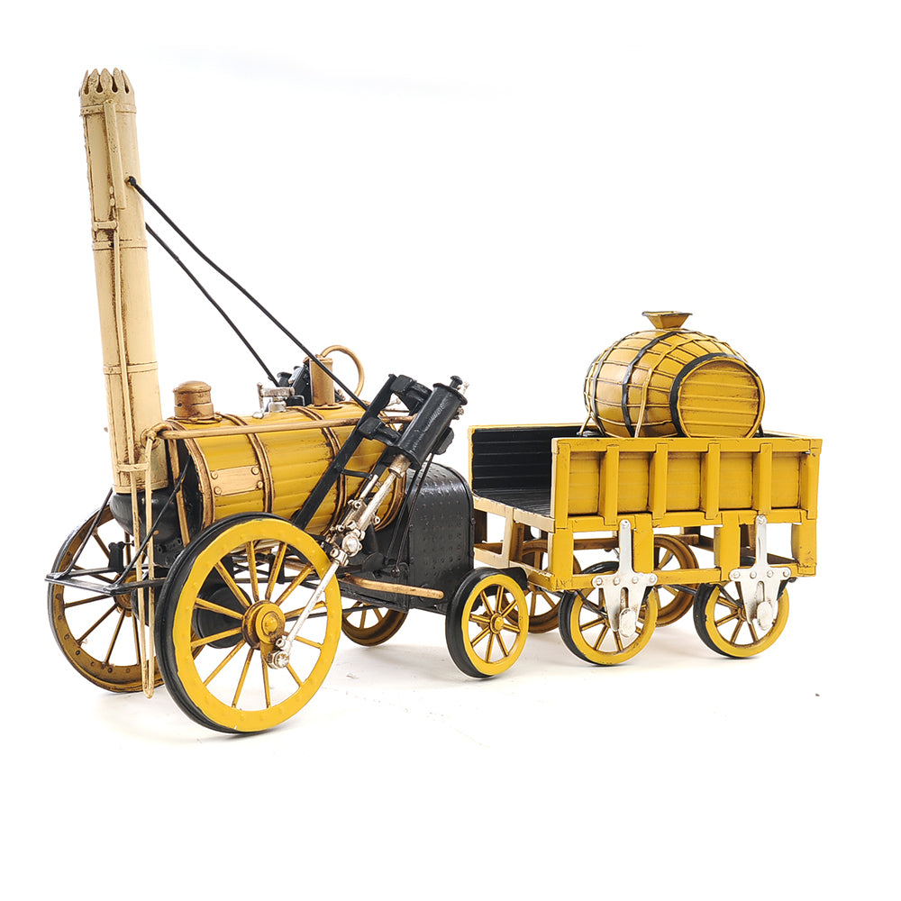 1829 Yellow Stephenson Rocket Steam Locomotive
