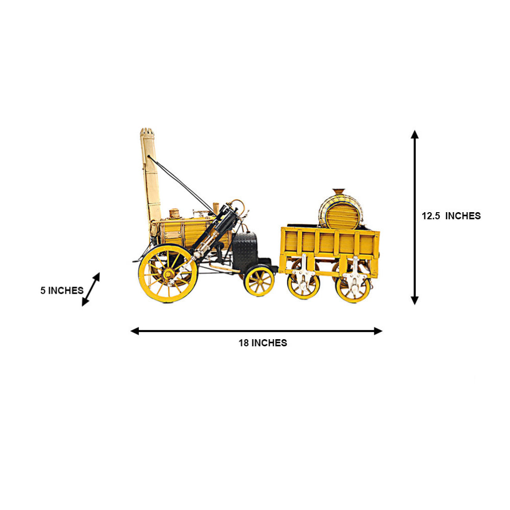 1829 Yellow Stephenson Rocket Steam Locomotive