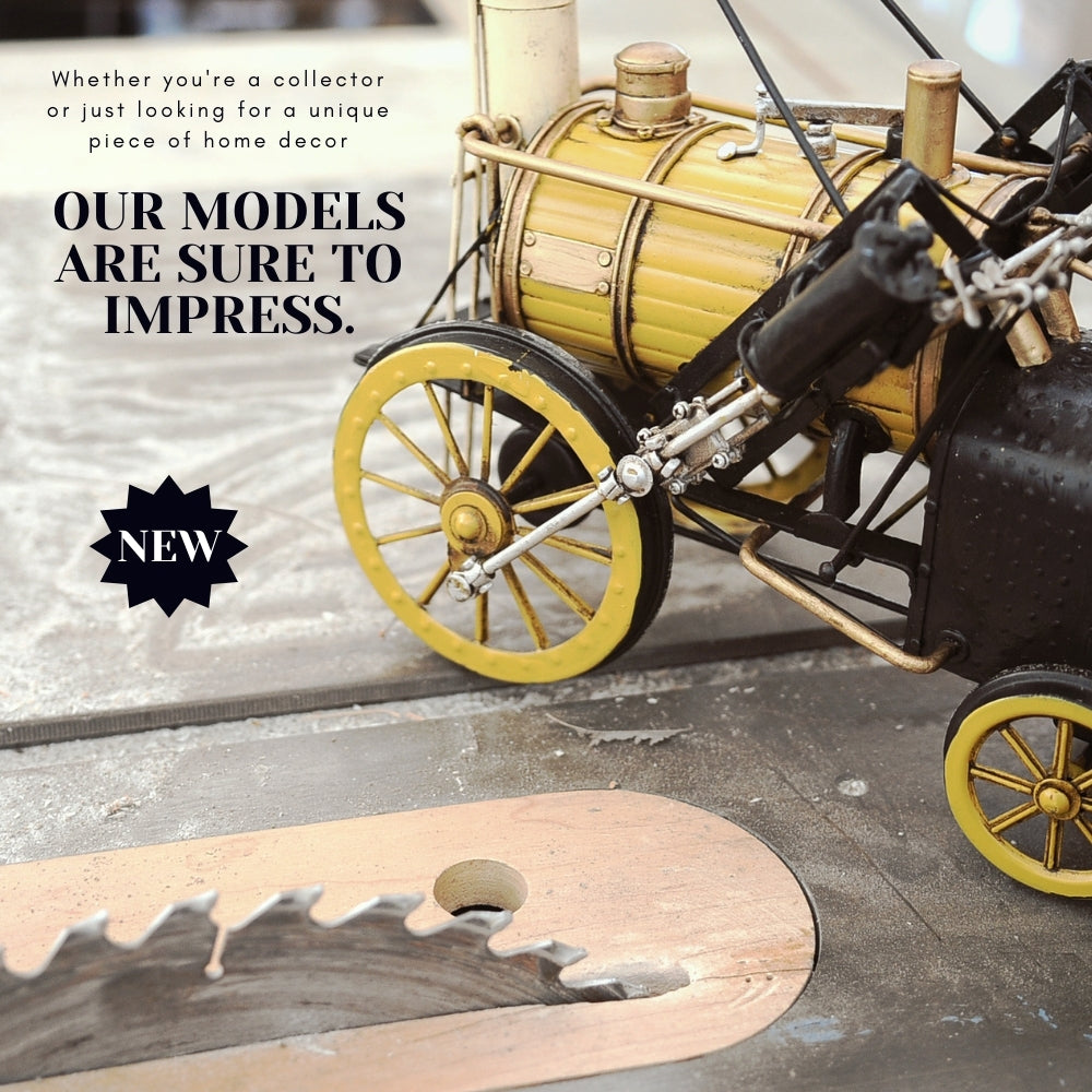 1829 Yellow Stephenson Rocket Steam Locomotive