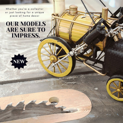 1829 Yellow Stephenson Rocket Steam Locomotive