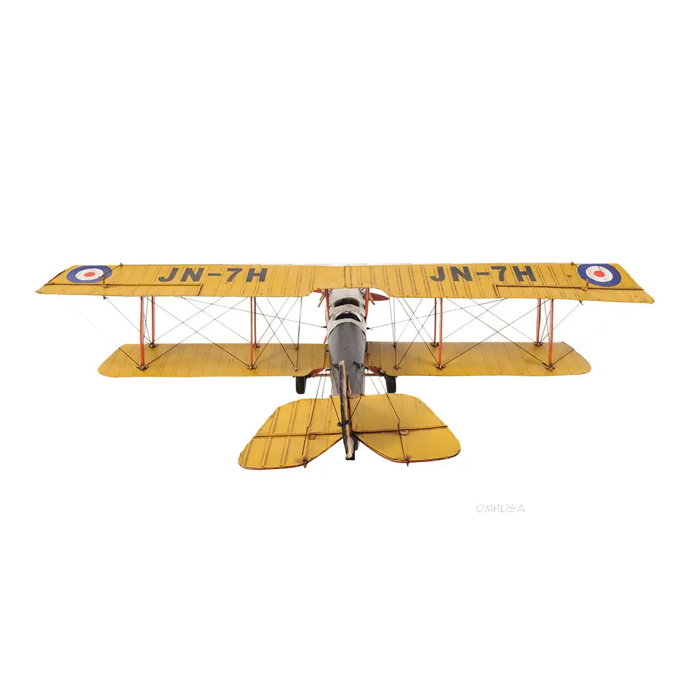 Yellow Curtis Jenny Plane 1:18