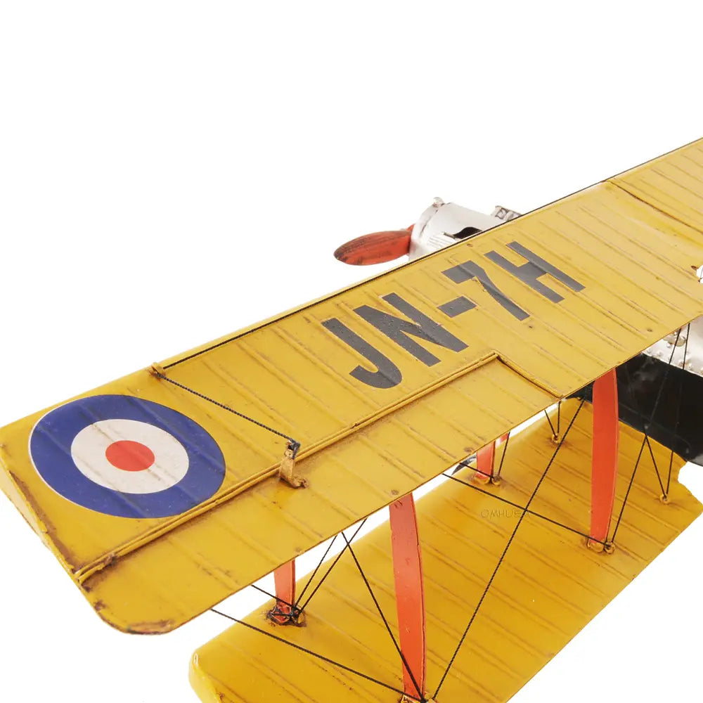 Yellow Curtis Jenny Plane 1:18