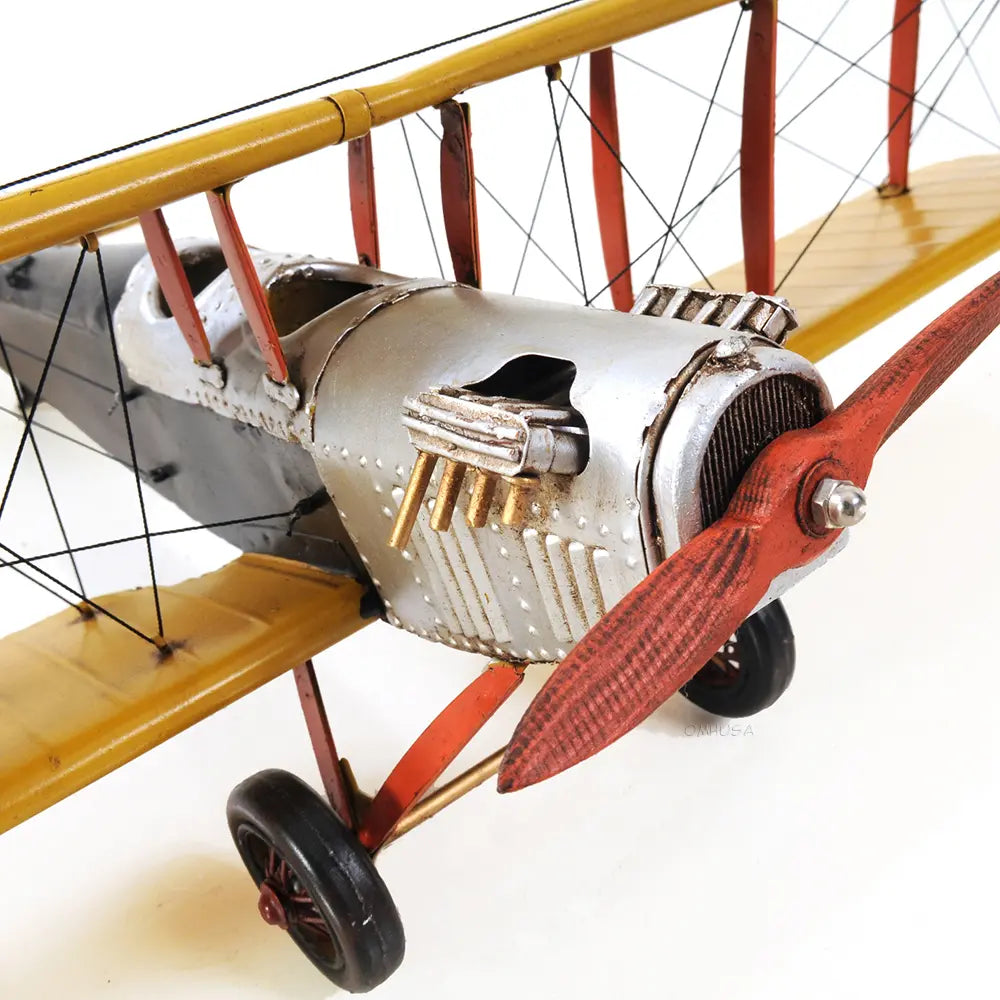 Yellow Curtis Jenny Plane 1:18