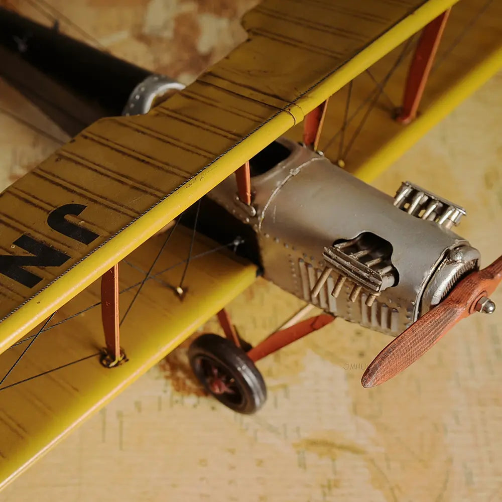 Yellow Curtis Jenny Plane 1:18