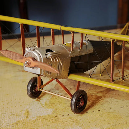 Yellow Curtis Jenny Plane 1:18