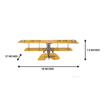 Yellow Curtis Jenny Plane 1:18