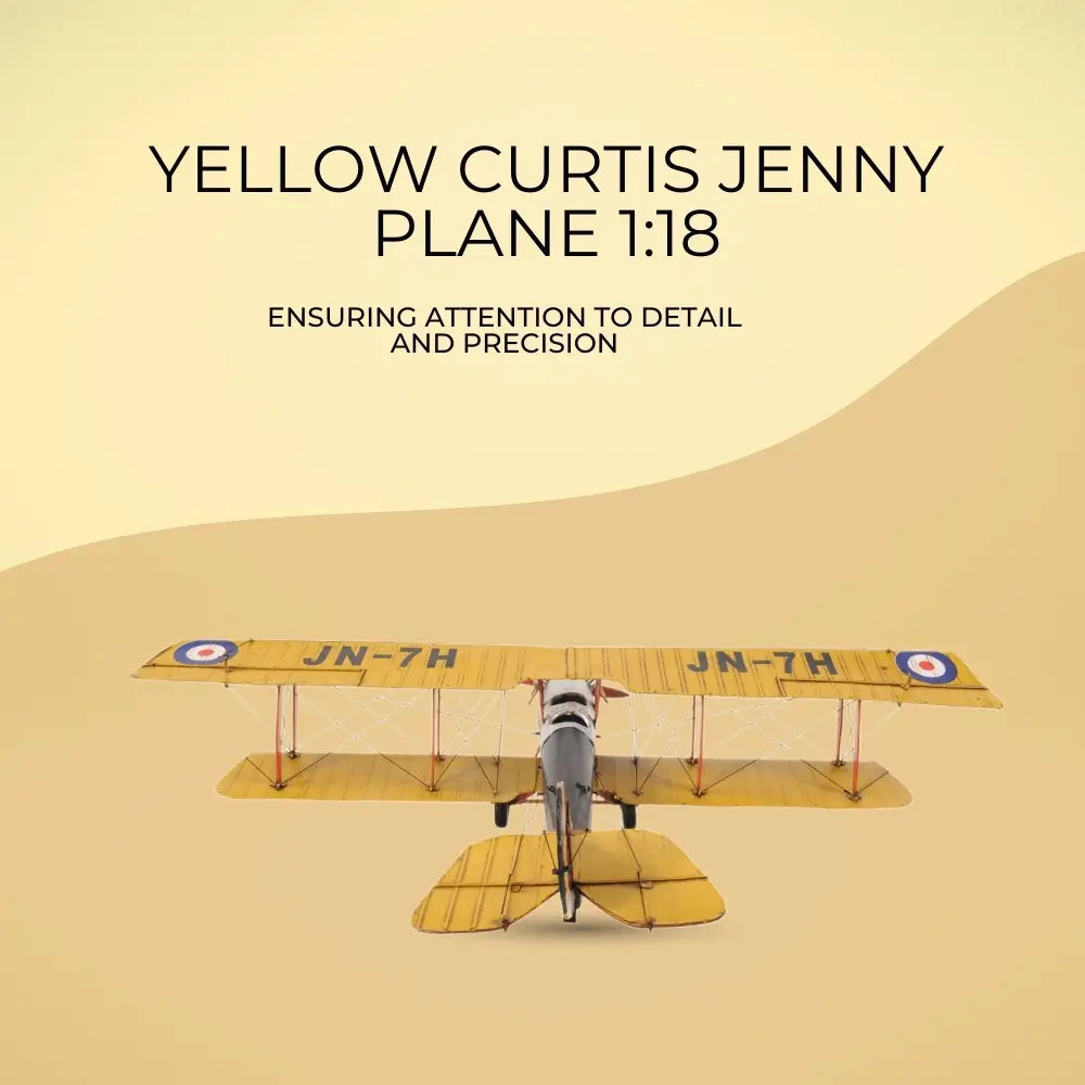 Yellow Curtis Jenny Plane 1:18