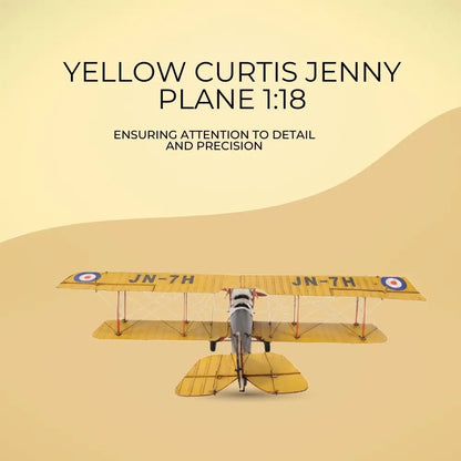 Yellow Curtis Jenny Plane 1:18