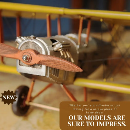 Yellow Curtis Jenny Plane 1:18