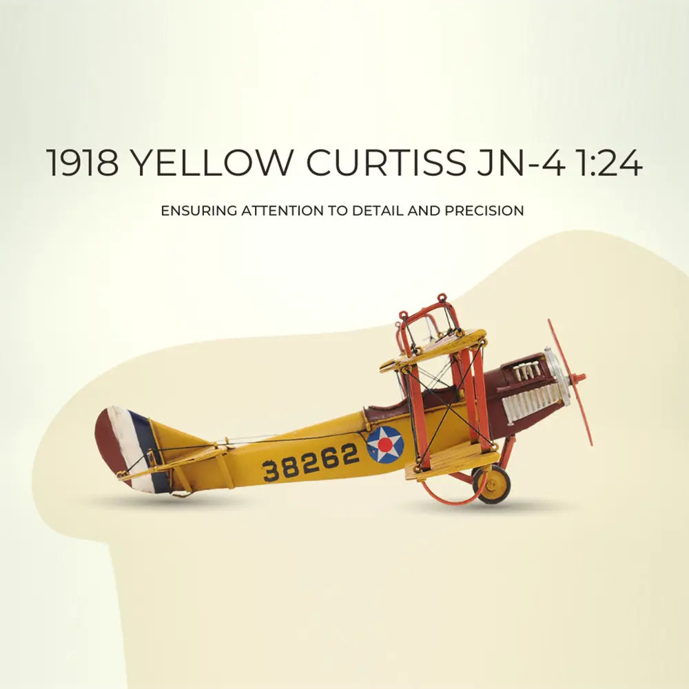 1918 Yellow Curtiss JN-4 1:24