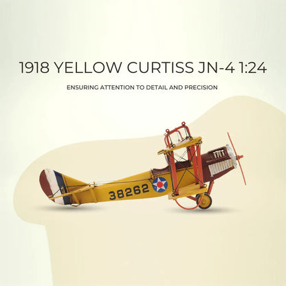 1918 Yellow Curtiss JN-4 1:24