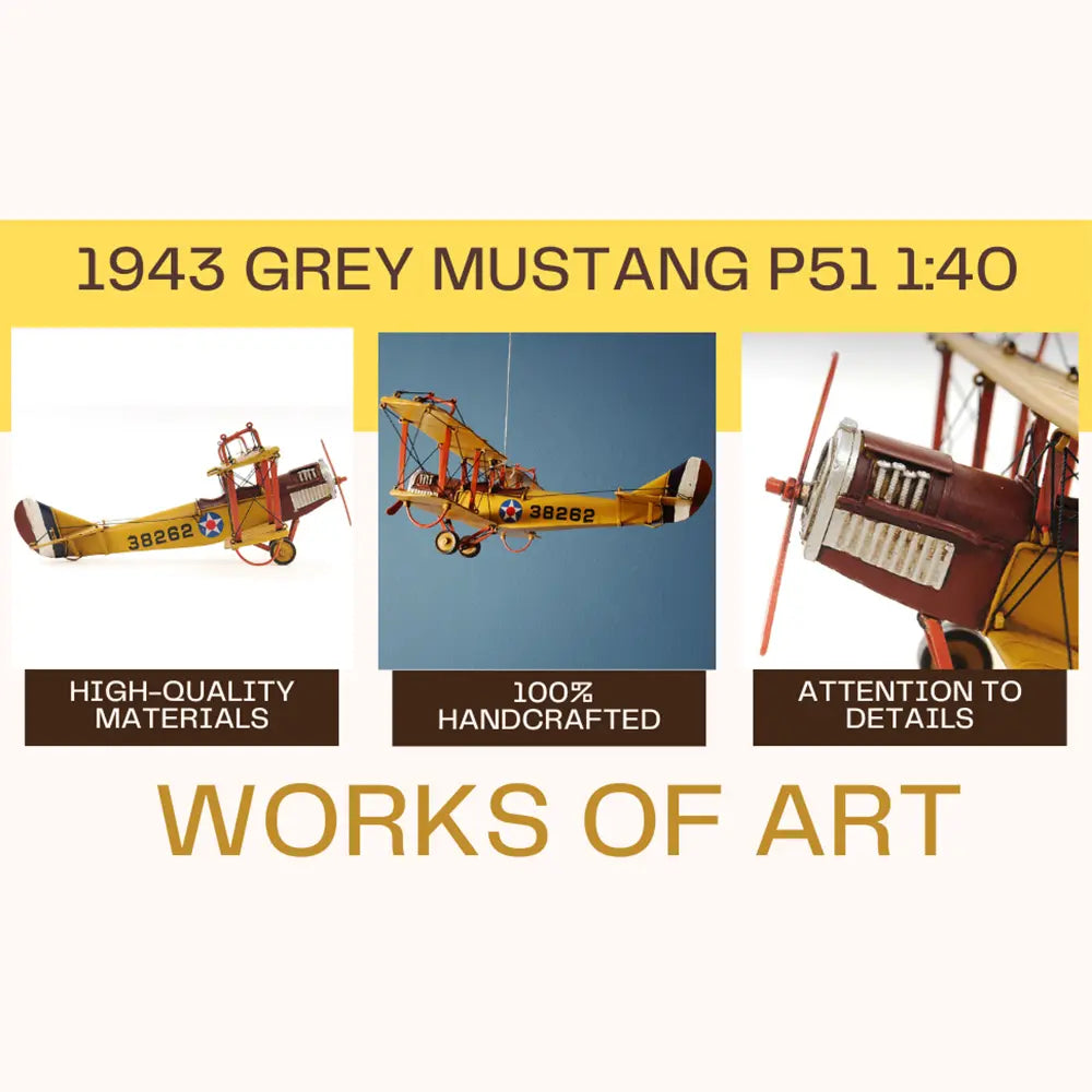 1918 Yellow Curtiss JN-4 1:24