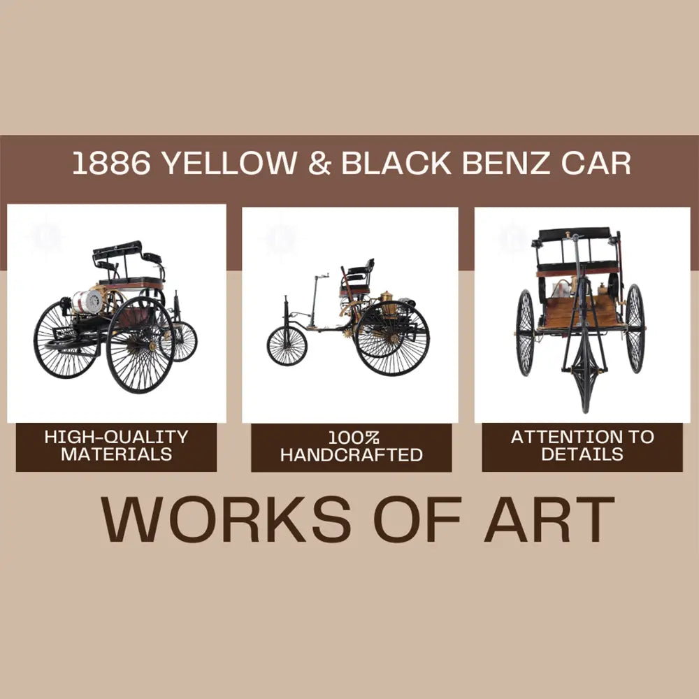 1886 Yellow & Black Benz Car