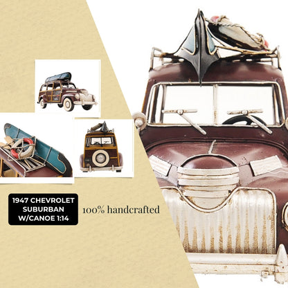 1947 Chevrolet Suburban W/Canoe 1:14