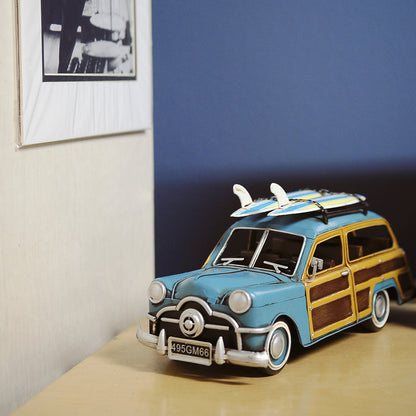 1949 Ford Wagon Car W/Two Surfboards