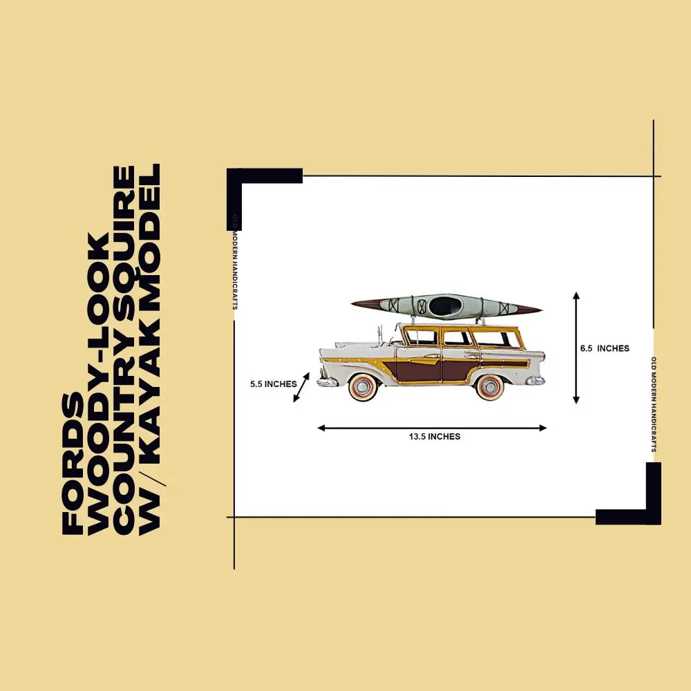 Fords Woody-Look Country Squire W/ Kayak