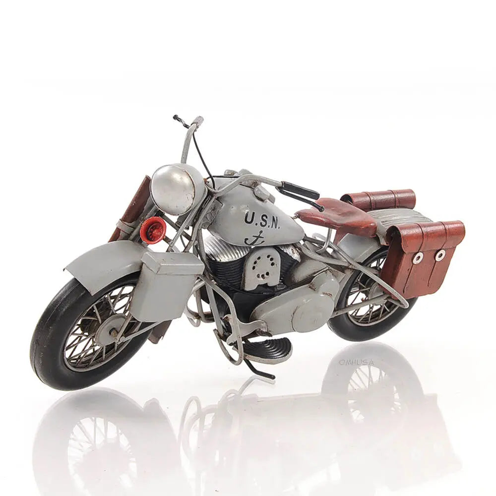 1942 Indian Model 741 Grey Motorcycle 1:7