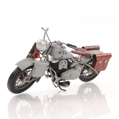 1942 Indian Model 741 Grey Motorcycle 1:7