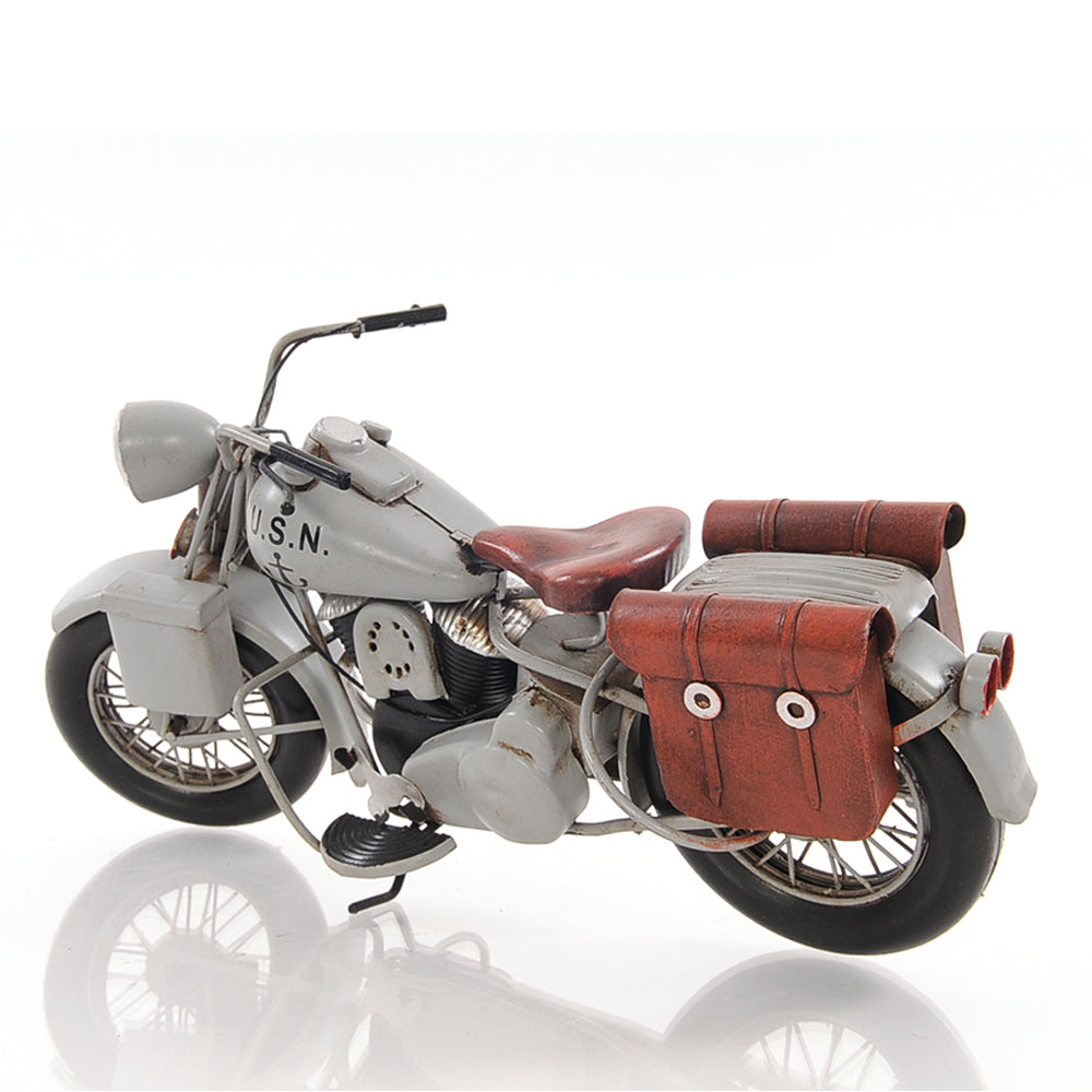 1942 Indian Model 741 Grey Motorcycle 1:7