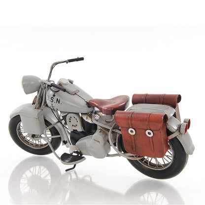 1942 Indian Model 741 Grey Motorcycle 1:7