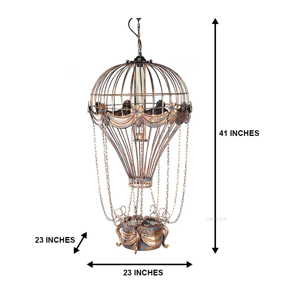 Vintage Hot Air Balloon Pendant