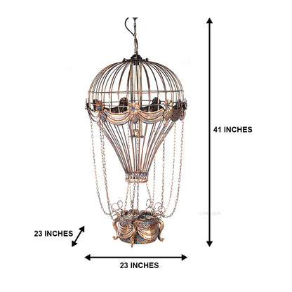 Vintage Hot Air Balloon Pendant