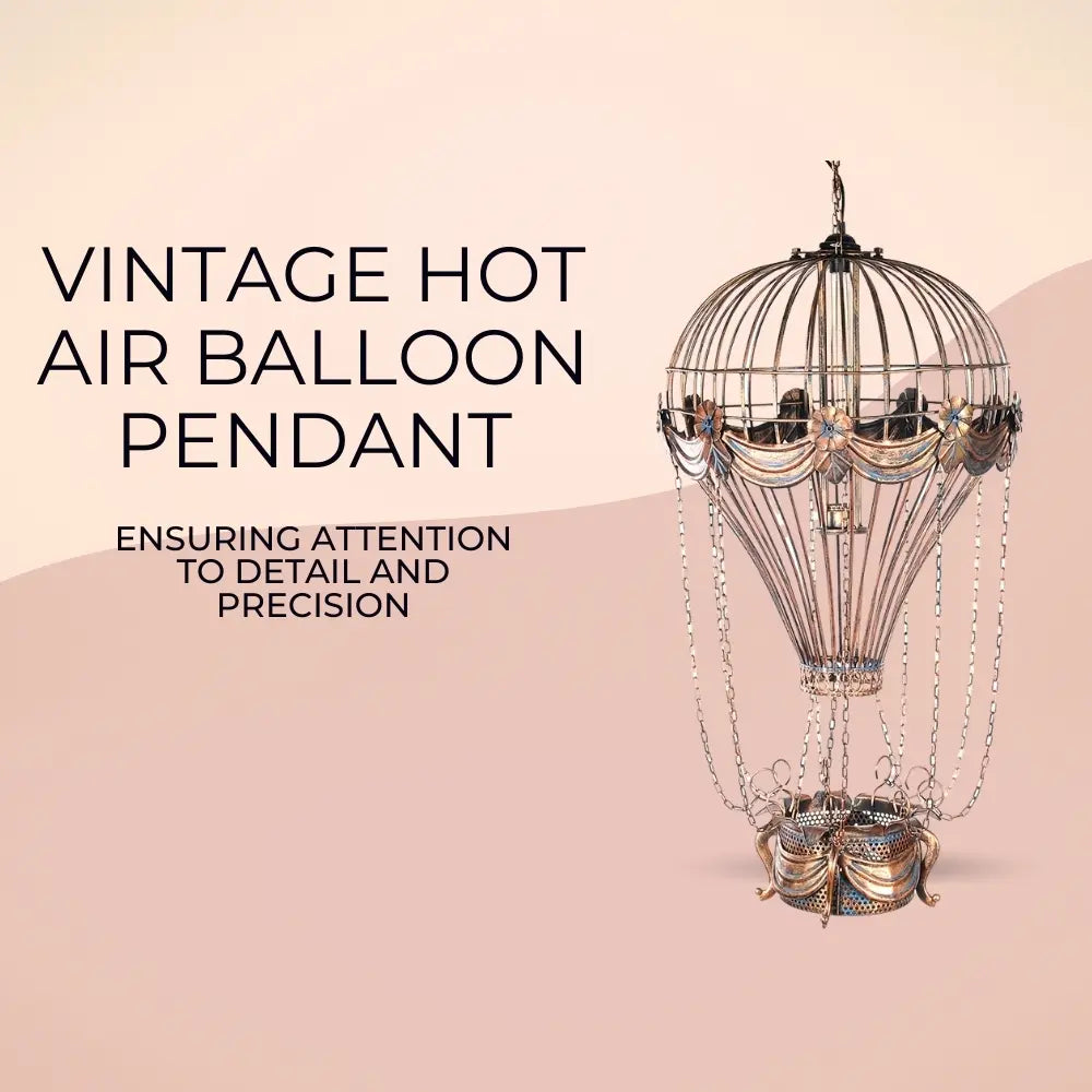 Vintage Hot Air Balloon Pendant