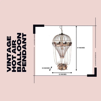 Vintage Hot Air Balloon Pendant