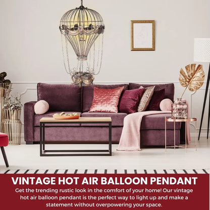 Vintage Hot Air Balloon Pendant