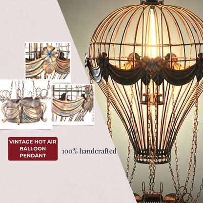 Vintage Hot Air Balloon Pendant